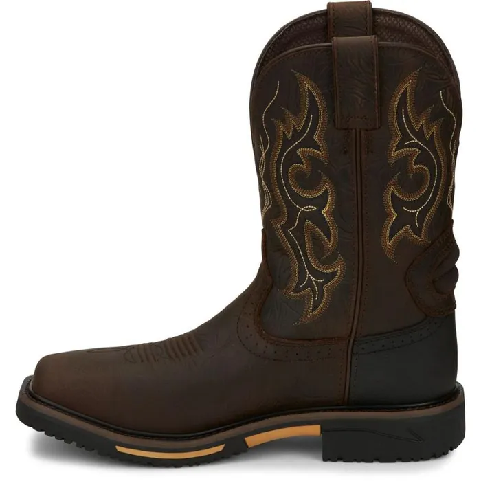 Work Men Justin Boots Joist 11034 Composite Toe Waterproof Work Boot Chocolate Brown 040brown041