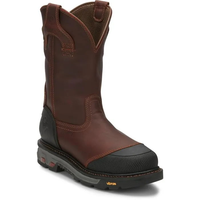 Work Men Justin Boots Warhawk II 11034 Waterproof Nano Composite Toe Work Boot Chestnut 040brown041