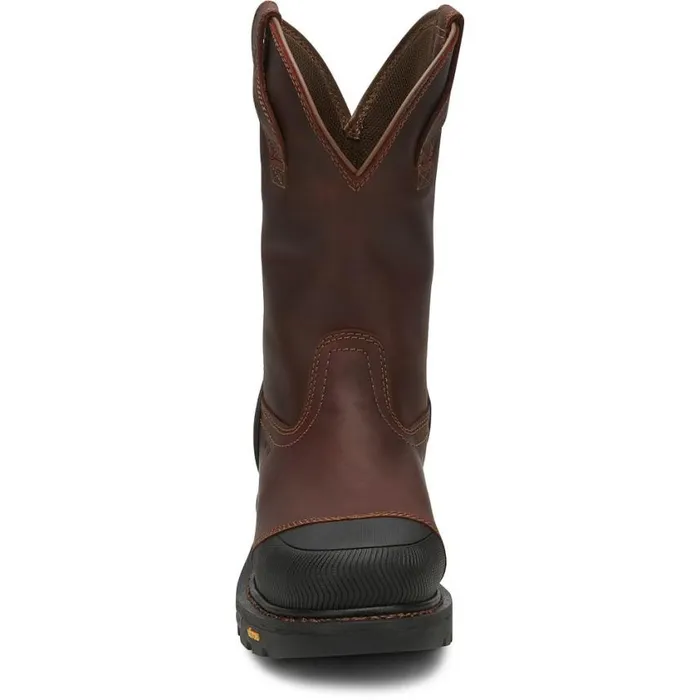 Work Men Justin Boots Warhawk II 11034 Waterproof Nano Composite Toe Work Boot Chestnut 040brown041