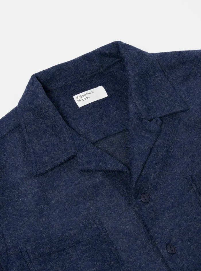 Work Shirt In Navy Dam Marl Men Universal Works Overshirts