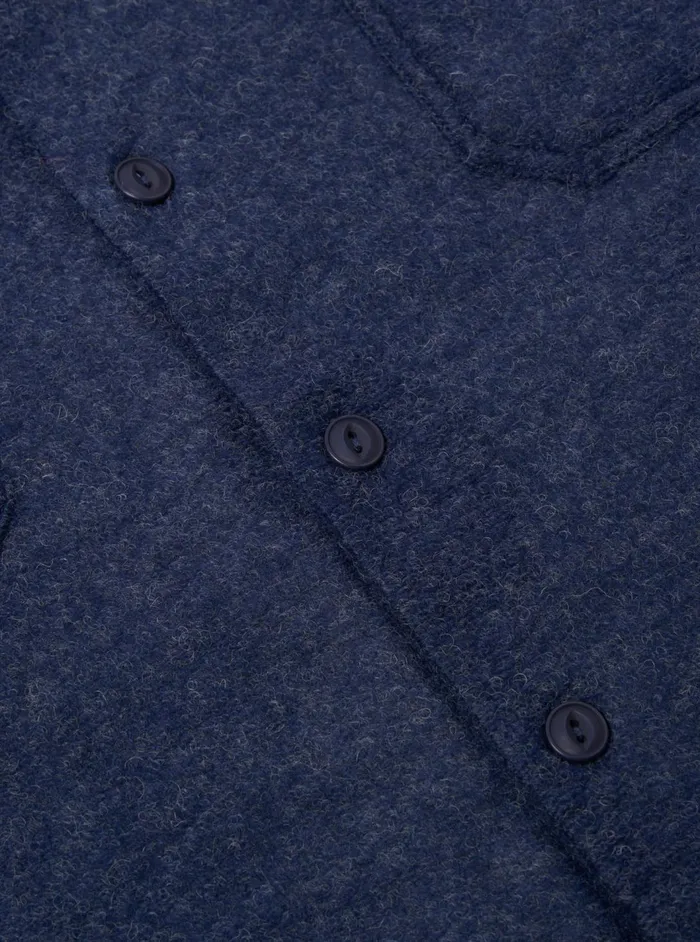 Work Shirt In Navy Dam Marl Men Universal Works Overshirts