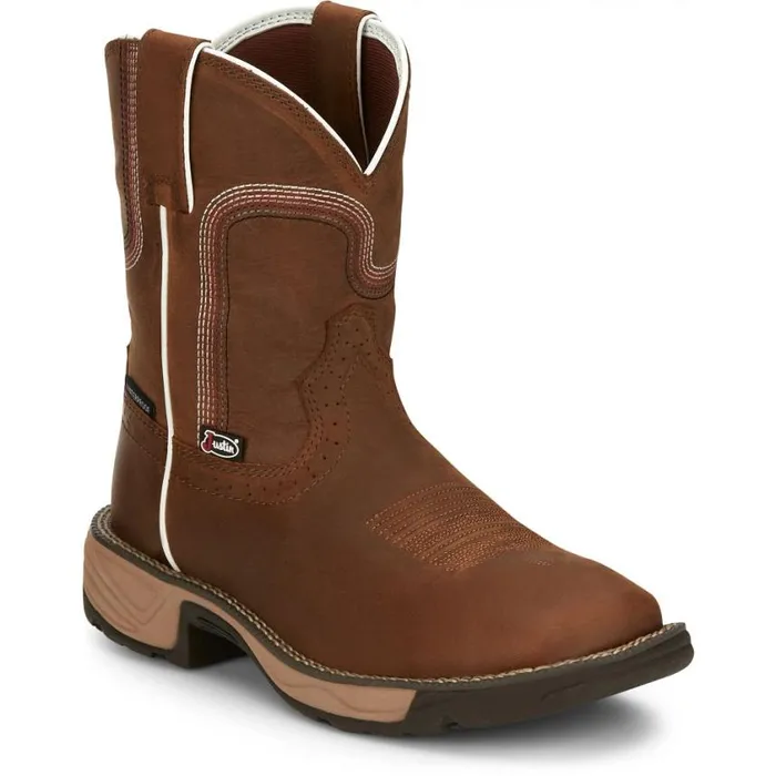 Work Women Justin Boots 8034 Rush Waterproof Work Boot Cedar Brown 040brown041