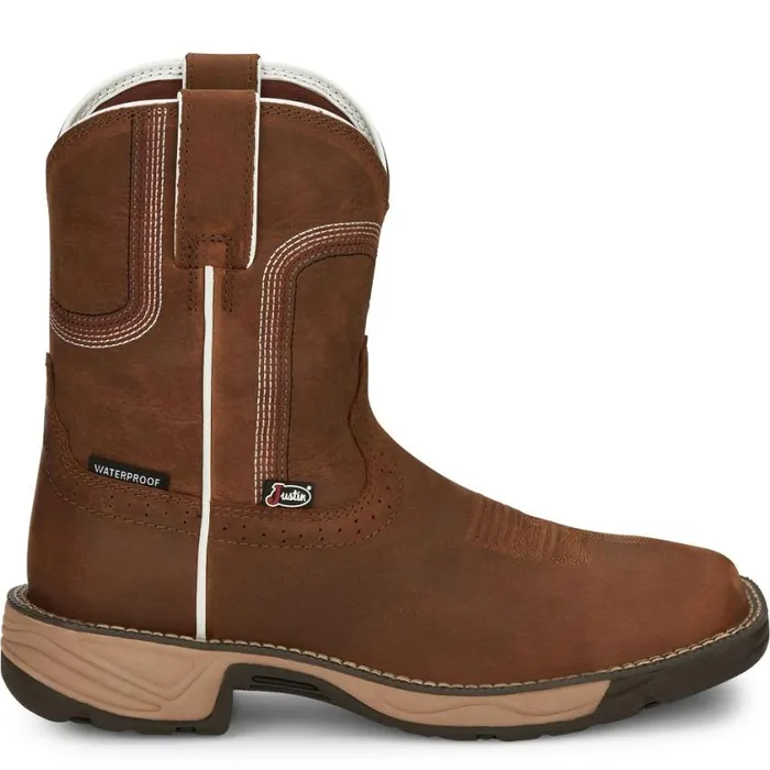 Work Women Justin Boots 8034 Rush Waterproof Work Boot Cedar Brown 040brown041