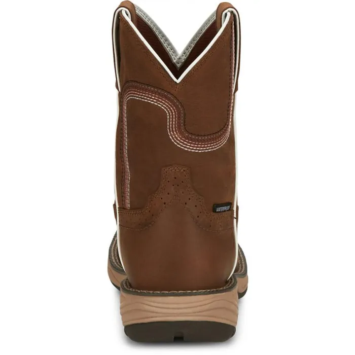 Work Women Justin Boots 8034 Rush Waterproof Work Boot Cedar Brown 040brown041
