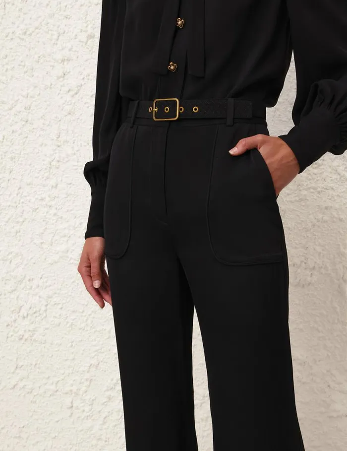Zimmermann Clothing Crop Flare Pant Black 8211 Women