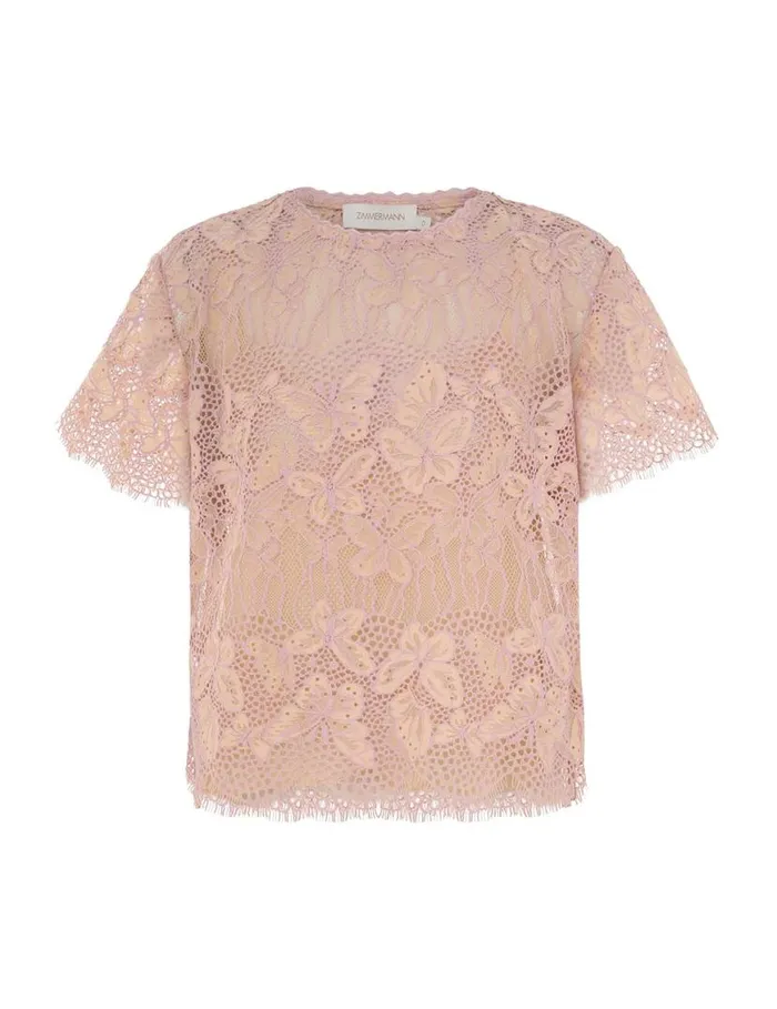 Zimmermann Clothing Harmony Lace Top Orchid 8211 Women