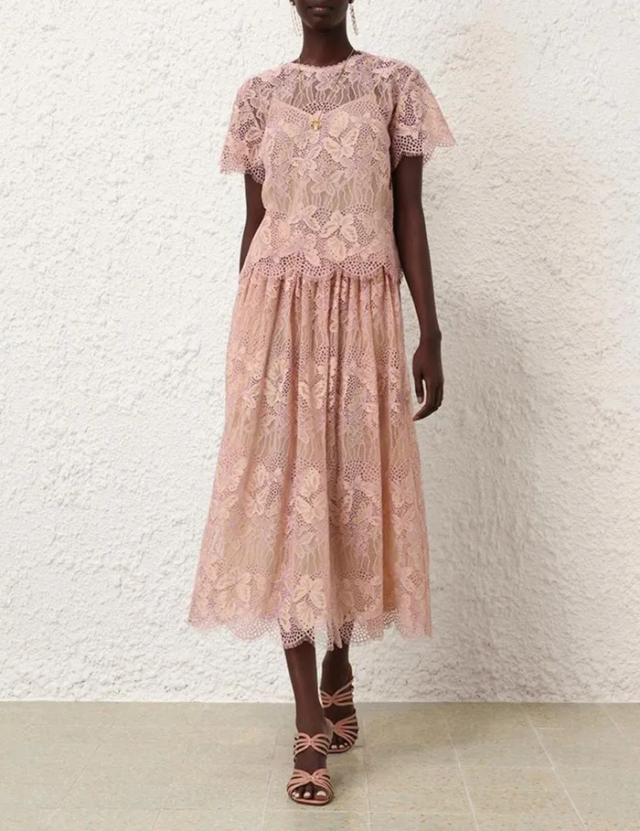 Zimmermann Clothing Harmony Lace Top Orchid 8211 Women