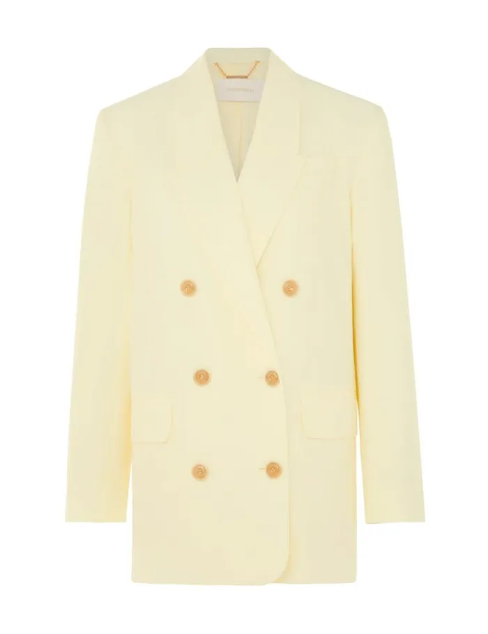 Zimmermann Clothing Harmony Poplin Jacket Lemon 8211 Women