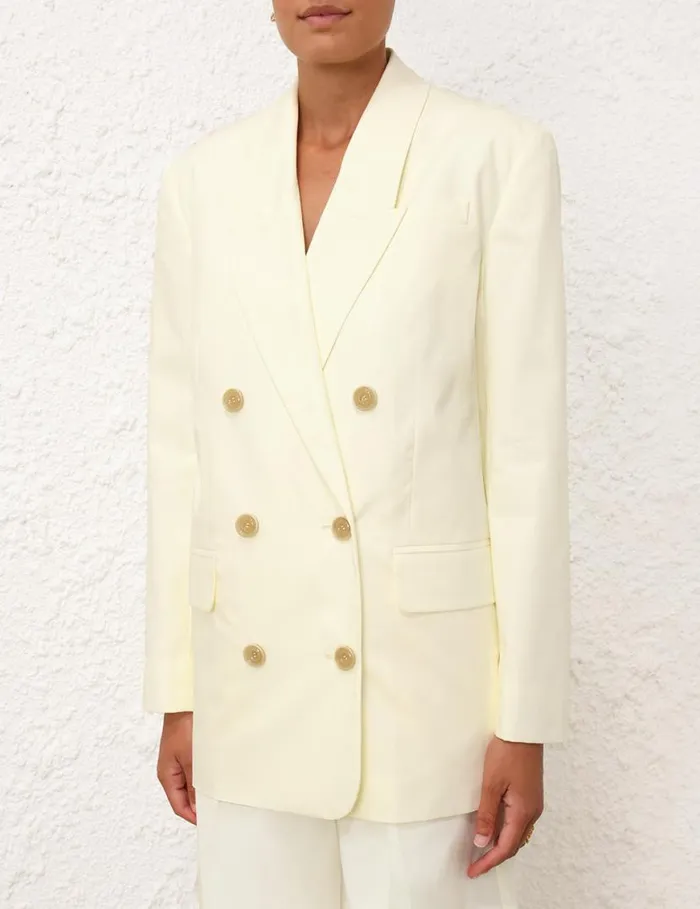 Zimmermann Clothing Harmony Poplin Jacket Lemon 8211 Women