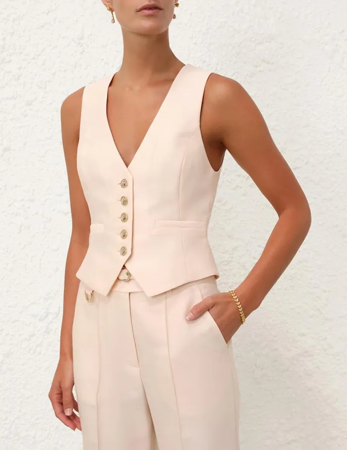 Zimmermann Clothing Natura Waistcoat Macadamia 8211 Women