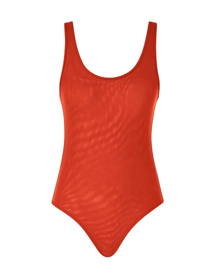 Zimmermann Clothing Tranquillity Scoop Bodysuit Tomato 8211 Women