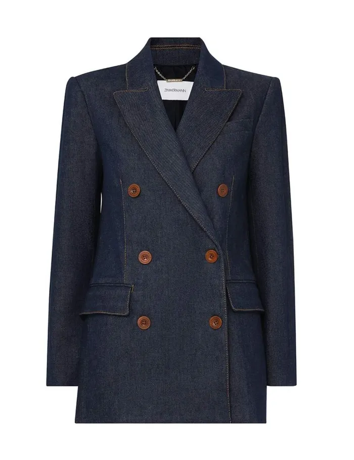 Zimmermann Denim Denim Blazer Ink 8211 Women