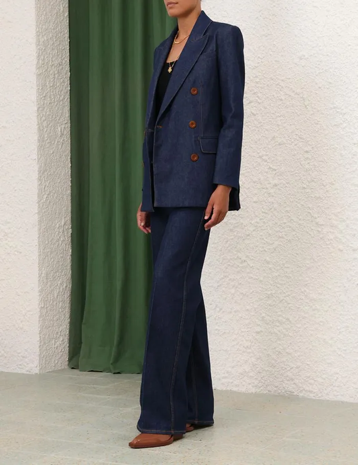 Zimmermann Denim Denim Blazer Ink 8211 Women