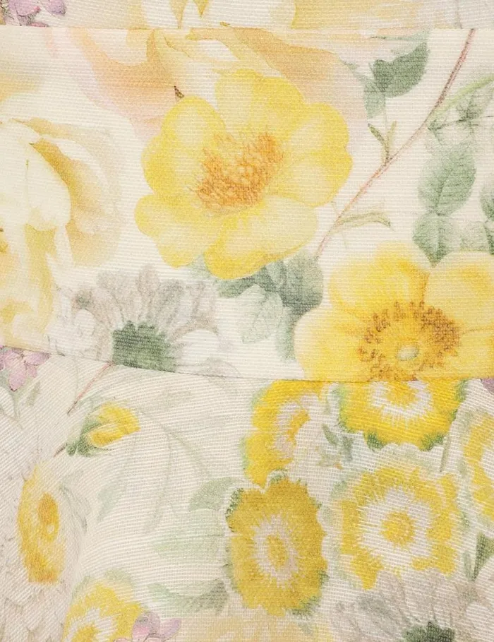 Zimmermann Dresses Harmony Frilled Mini Citrus Garden Print 8211 Women