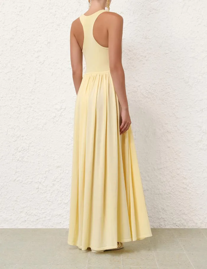 Zimmermann Dresses Harmony Metallic Tank Dress Lemon 8211 Women