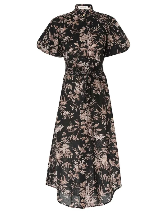 Zimmermann Dresses Kaftan Midi Black Mockingbird 8211 Women