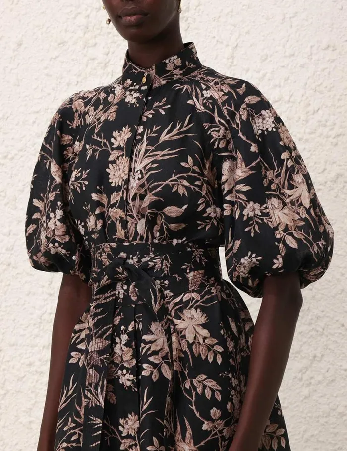 Zimmermann Dresses Kaftan Midi Black Mockingbird 8211 Women