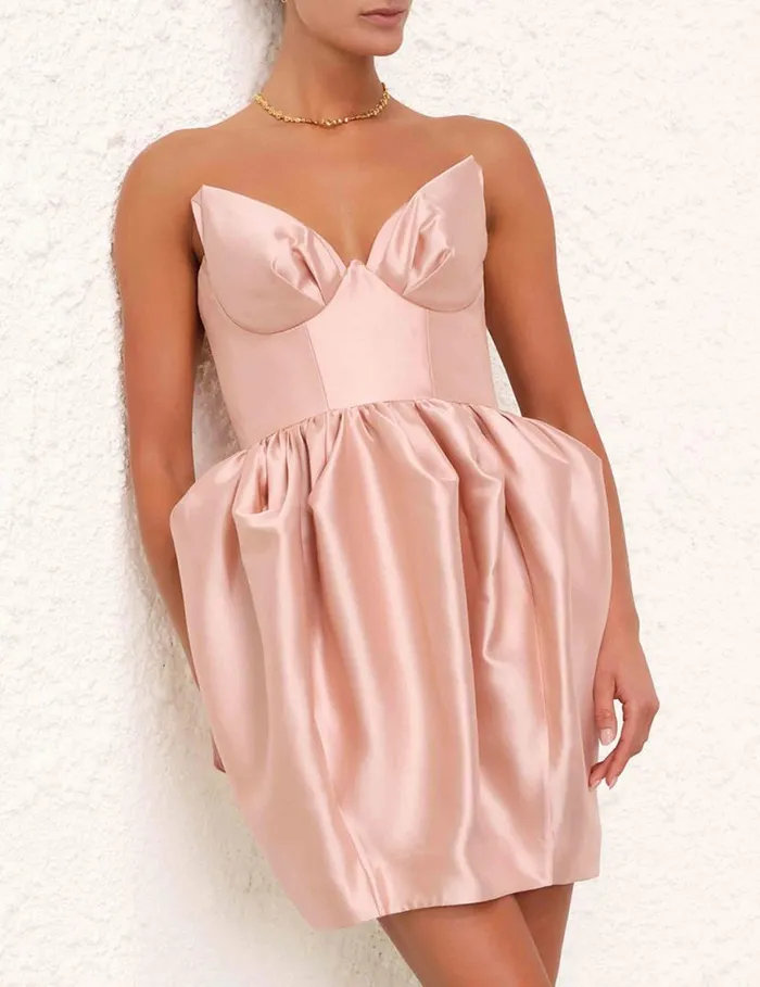 Zimmermann Dresses Matchmaker Bustier Mini Dress Pink 8211 Women