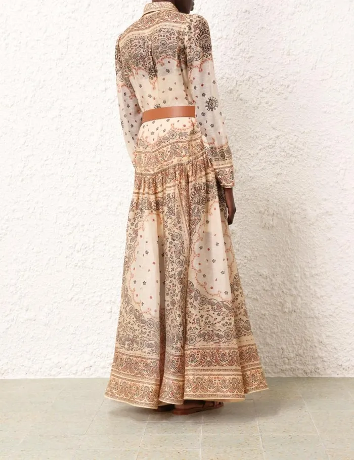Zimmermann Dresses Matchmaker Shirt Dress Cream Bandana 8211 Women