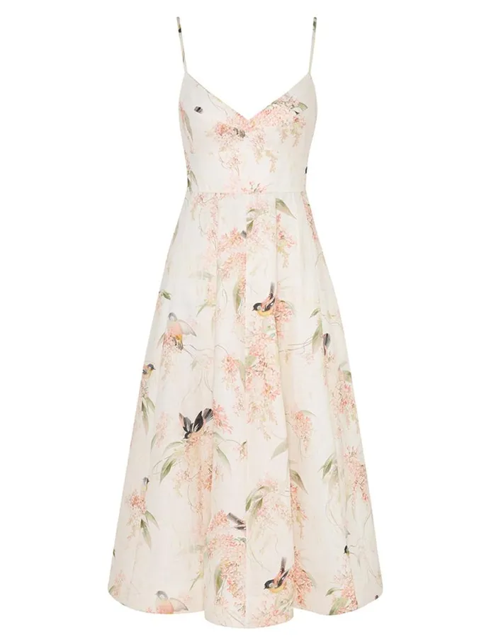 Zimmermann Dresses Picnic Dress Coral Birds 8211 Women