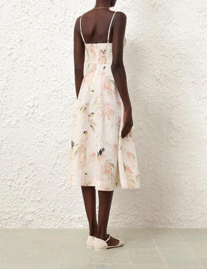 Zimmermann Dresses Picnic Dress Coral Birds 8211 Women