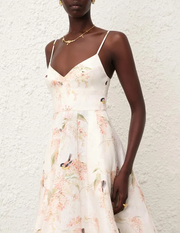 Zimmermann Dresses Picnic Dress Coral Birds 8211 Women