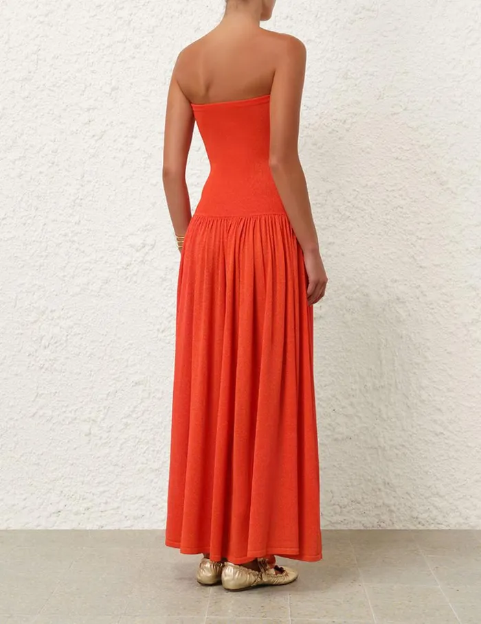 Zimmermann Dresses Tranquillity Metallic Dress Tomato 8211 Women