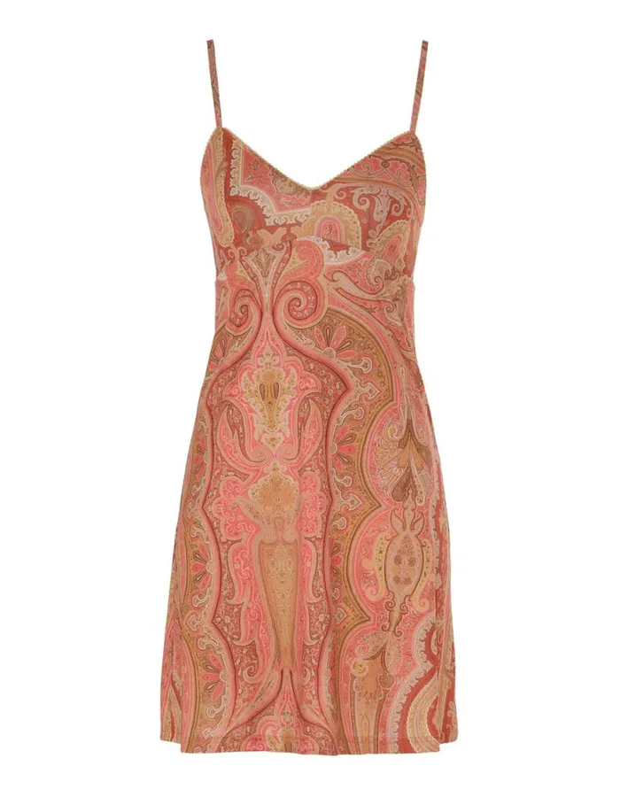 Zimmermann Dresses Tranquillity Sheath Dress Red Paisley 8211 Women