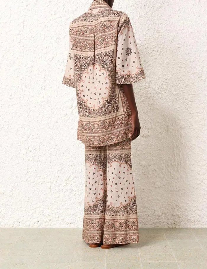 Zimmermann Dresses Tunic Mini Dress Cream Bandana 8211 Women