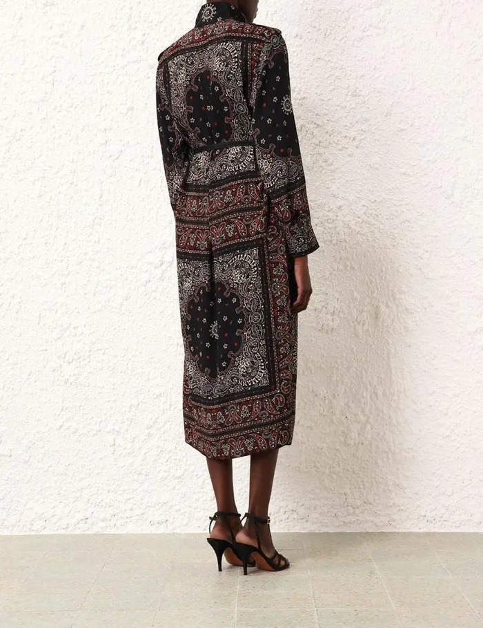 Zimmermann Dresses Utility Midi Dress Black Bandana 8211 Women
