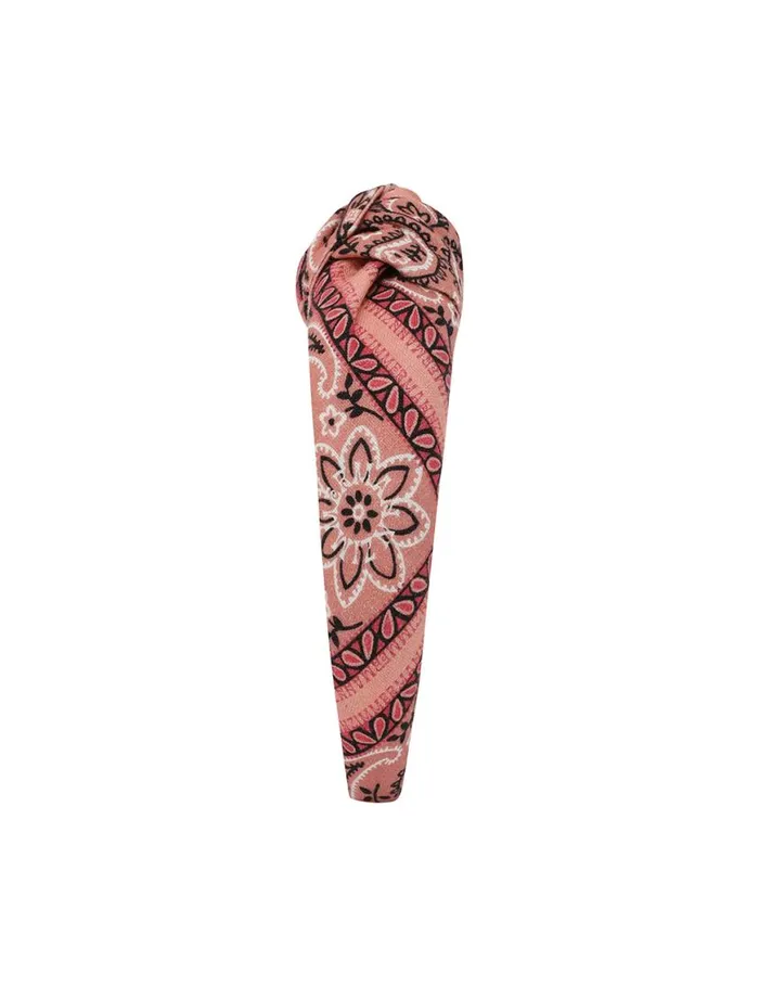 Zimmermann Hair Accessories Printed Linen Headband Pink Bandana 8211 Women