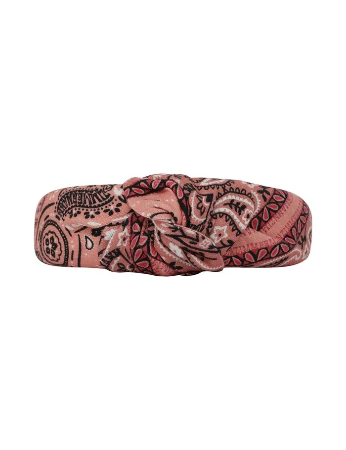 Zimmermann Hair Accessories Printed Linen Headband Pink Bandana 8211 Women