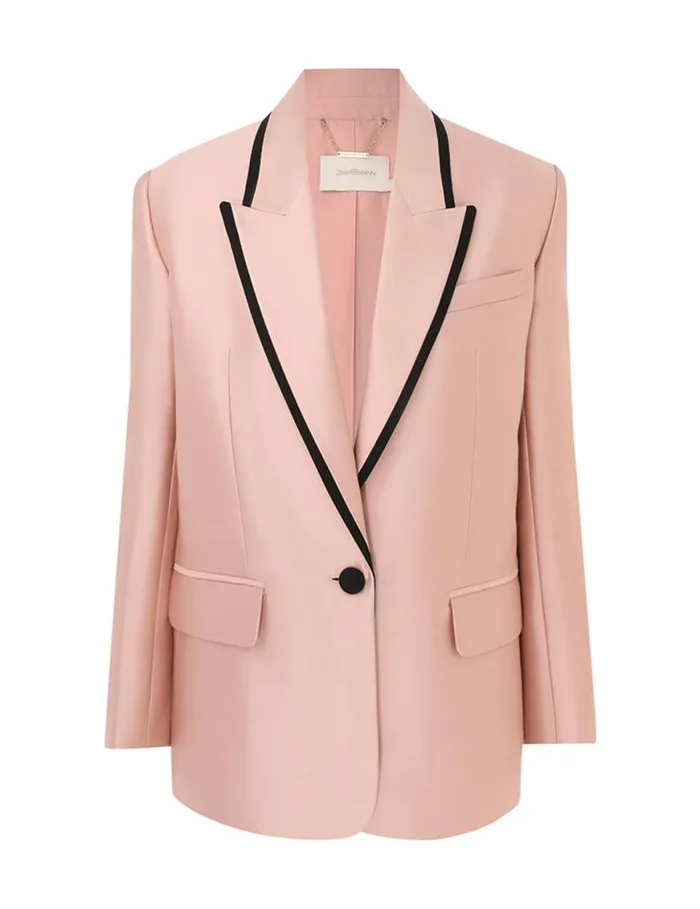 Zimmermann Jackets and Coats Matchmaker Tuxedo Jacket Blush 8211 Women