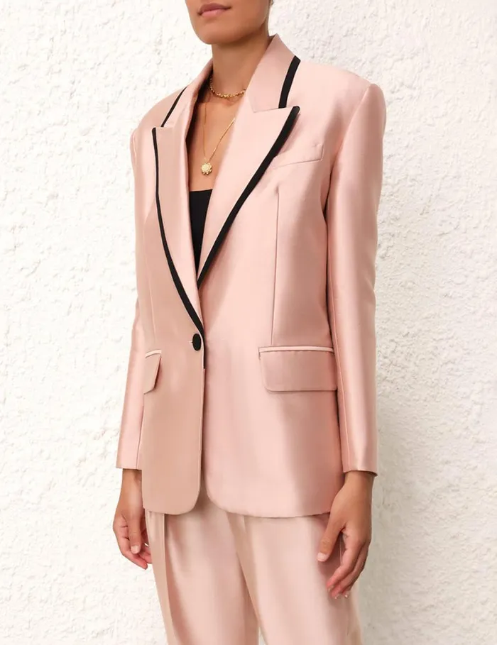 Zimmermann Jackets and Coats Matchmaker Tuxedo Jacket Blush 8211 Women