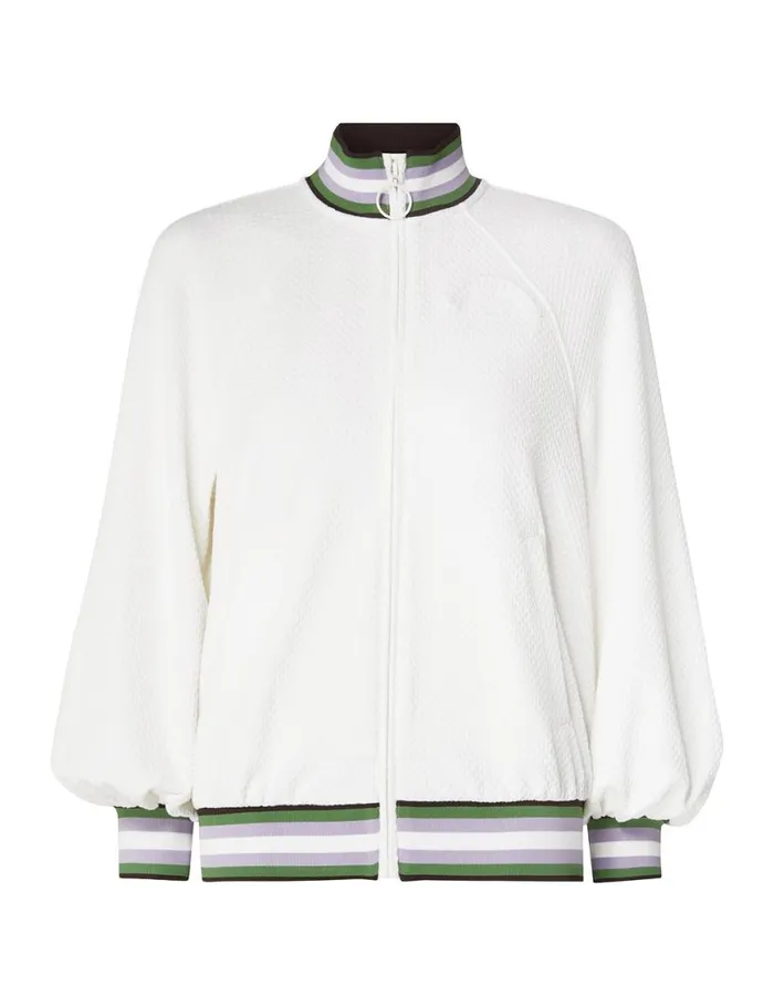 Zimmermann Jackets and Coats Natura Textured ZipUp Jacket Ivory 8211 Women
