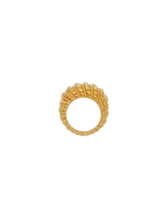 Zimmermann Jewellery Twisted Rope Dome Ring Gold 8211 Women