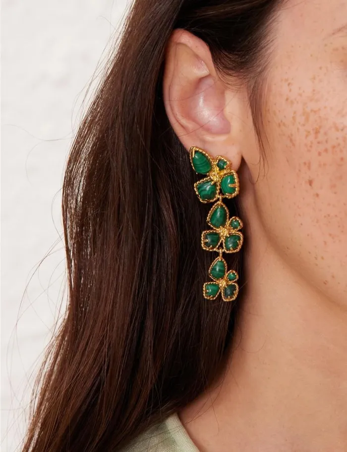 Zimmermann Jewellery Zimmermann Bloom Large Dangles Goldmalachite 8211 Women