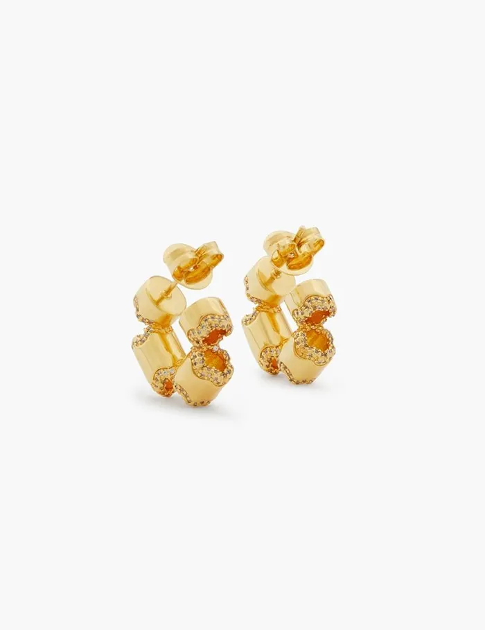 Zimmermann Jewellery Zimmermann Swing Pave Hoops Gold 8211 Women