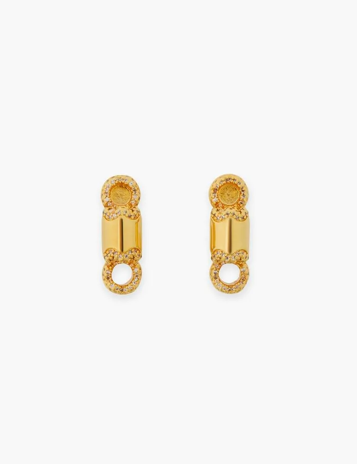 Zimmermann Jewellery Zimmermann Swing Pave Hoops Gold 8211 Women