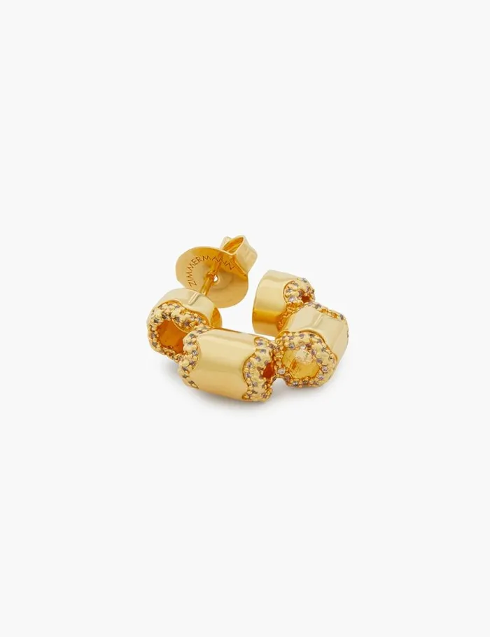 Zimmermann Jewellery Zimmermann Swing Pave Hoops Gold 8211 Women