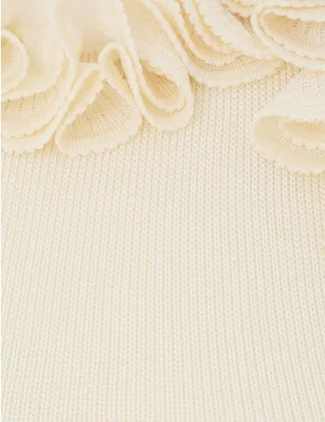 Zimmermann Knitwear Matchmaker Ruffle Neck Top Cream 8211 Women