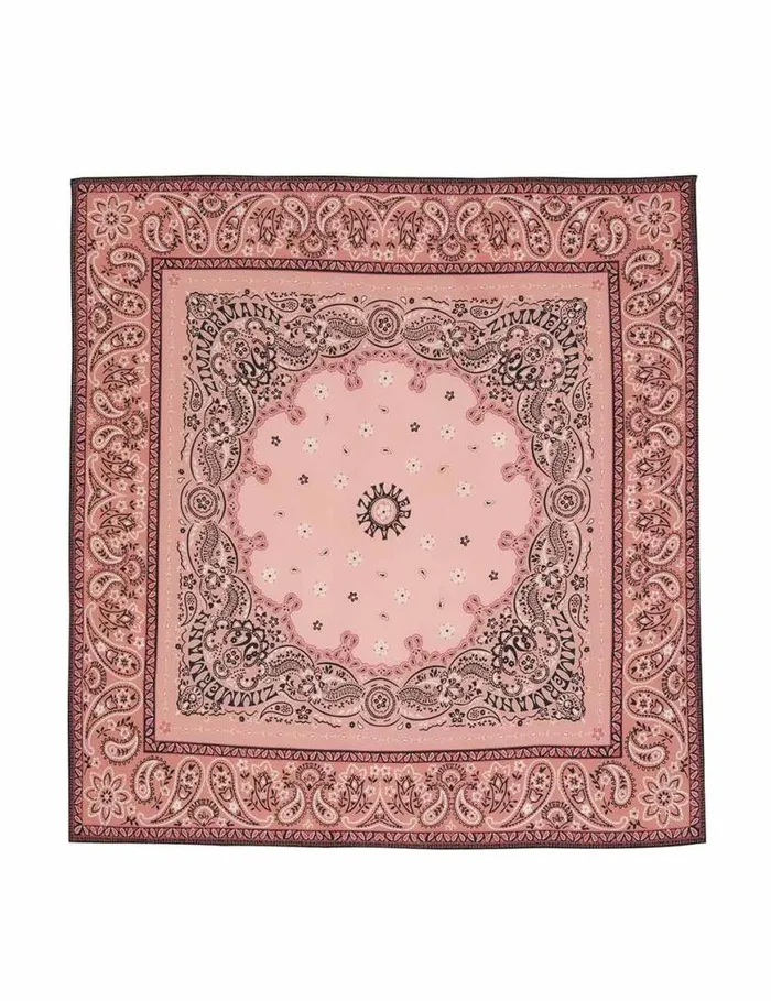 Zimmermann Scarves Printed Silk Square 70 Pink Bandana 8211 Women