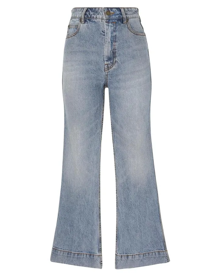 Zimmermann Shorts and Pants Cropped Flare Jean Poseidon Blue 8211 Women