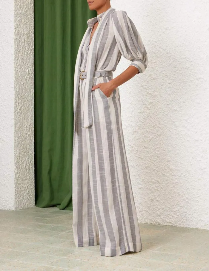 Zimmermann Shorts and Pants Matchmaker Pintuck Pant Bluecream Stripe 8211 Women