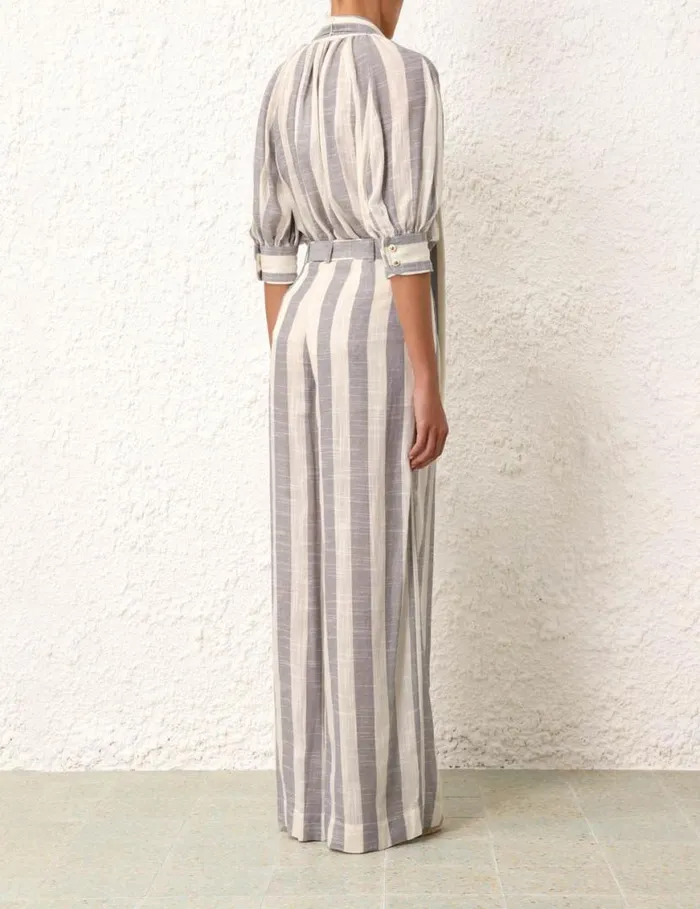 Zimmermann Shorts and Pants Matchmaker Pintuck Pant Bluecream Stripe 8211 Women