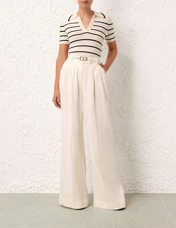 Zimmermann Shorts and Pants Matchmaker Wide Leg Pant Ivory 8211 Women
