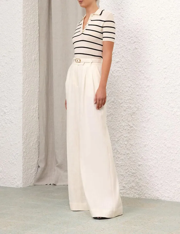 Zimmermann Shorts and Pants Matchmaker Wide Leg Pant Ivory 8211 Women