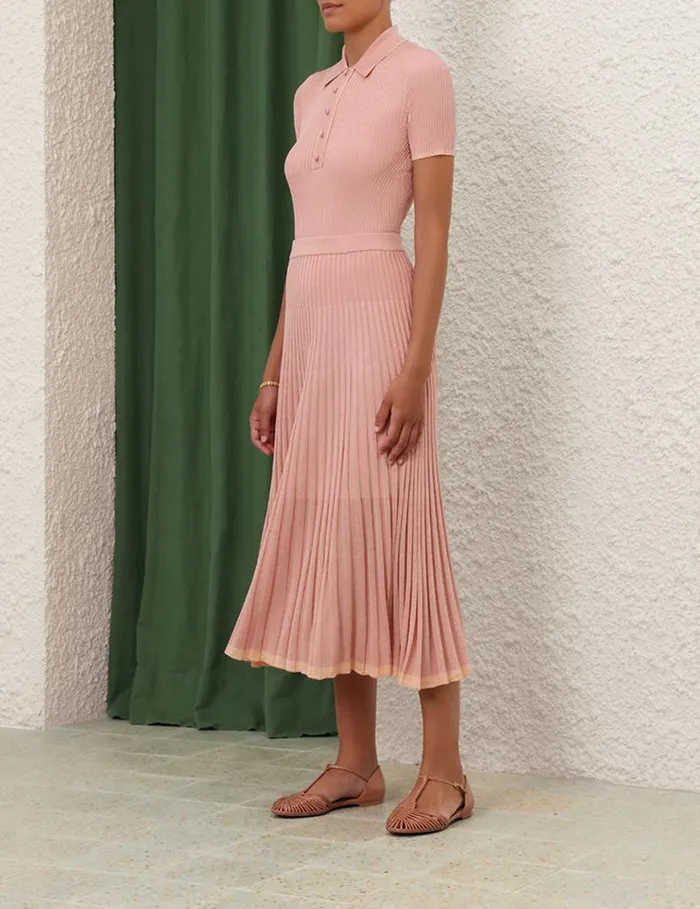 Zimmermann Skirts Metallic Midi Skirt Peach 8211 Women