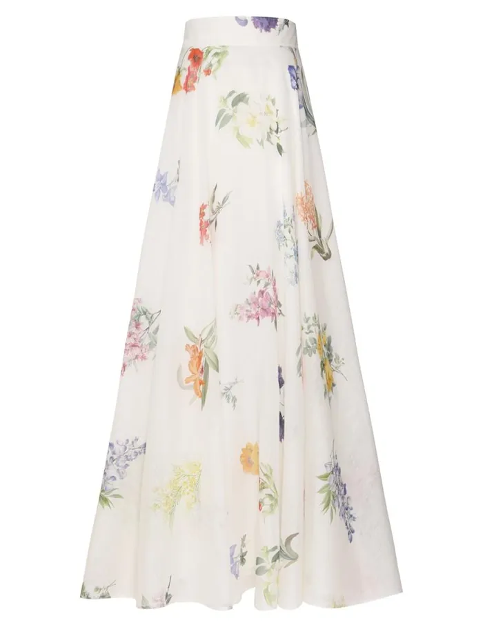 Zimmermann Skirts Natura Maxi Skirt Multi Botanical Ivory 8211 Women