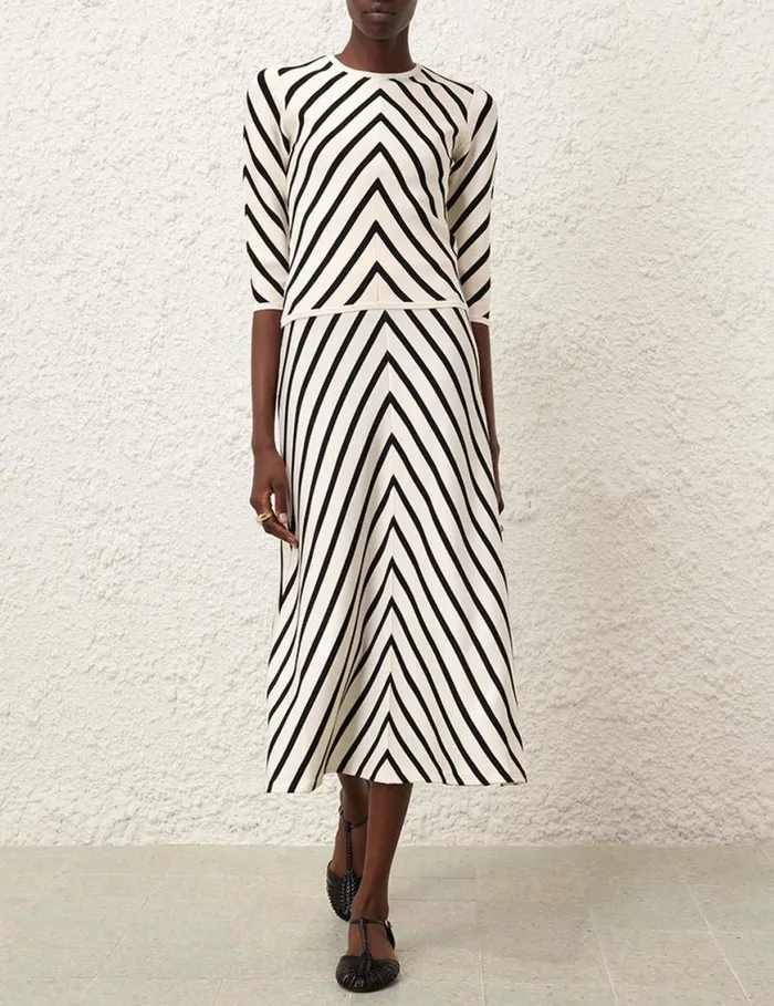 Zimmermann Skirts Natura Swing Skirt Chevron 8211 Women